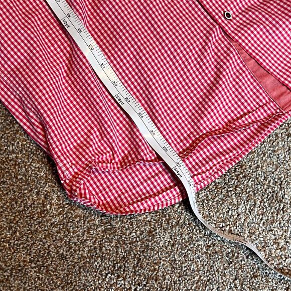 Visconti Men's Red/White Plaid Long Sleeve Button Down Shirt. Size Large - Picture 3 of 8